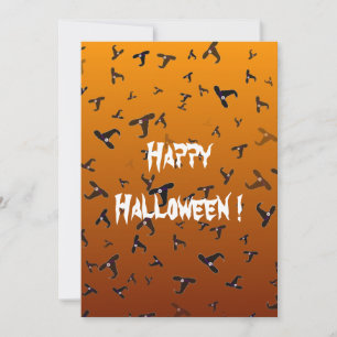 Halloween Witch Hats Flat Card