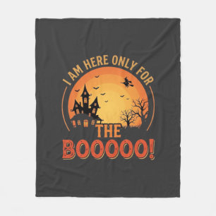 Halloween Witch Haunted House Boo Design_1 Fleece Blanket