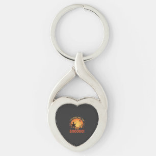 Halloween Witch Haunted House Boo Design_1 Key Ring