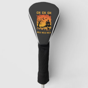 Halloween Witch Haunted House Silhouette Art_1 Golf Head Cover