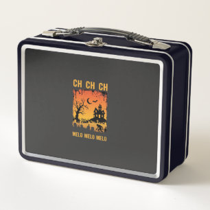 Halloween Witch Haunted House Silhouette Art_1 Metal Lunch Box