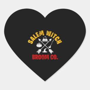 Halloween witch heart sticker