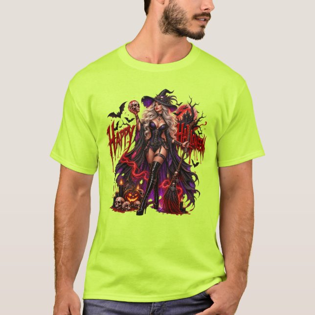 Halloween Witch Horror T-Shirt (Front)