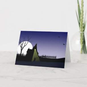 Halloween Witch House Card