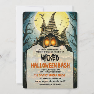 Halloween Witch House Party Invitation