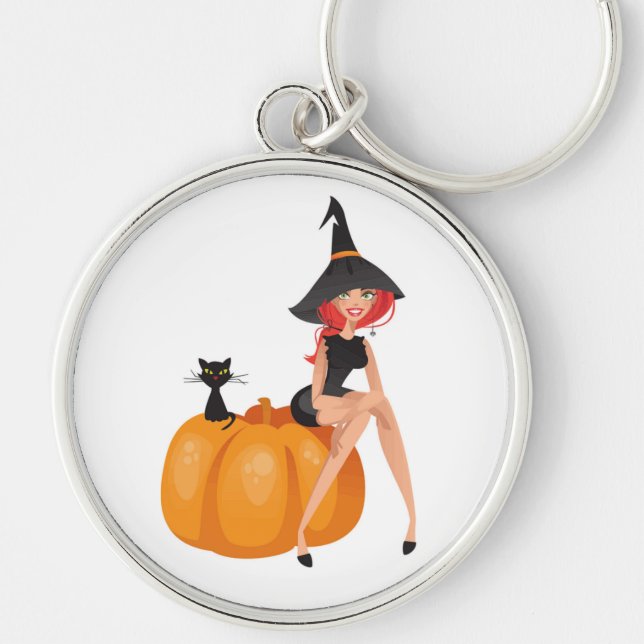HALLOWEEN WITCH KEY RING (Front)