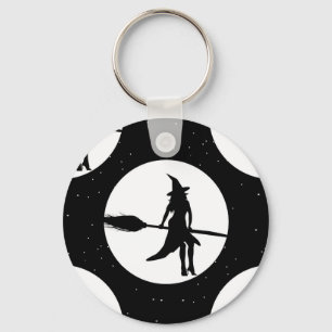 halloween witch key ring