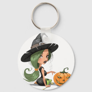 Halloween Witch Key Ring