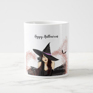 halloween, witch large coffee mug
