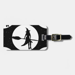 halloween witch luggage tag