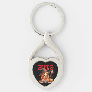 Halloween Witch Metal Keychain