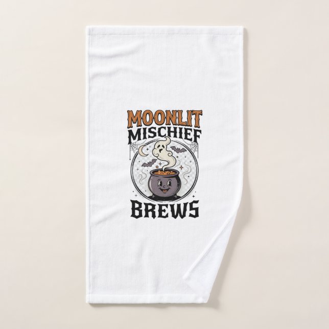 Halloween Witch Moon Mischief Hand Towel (Hand Towel)