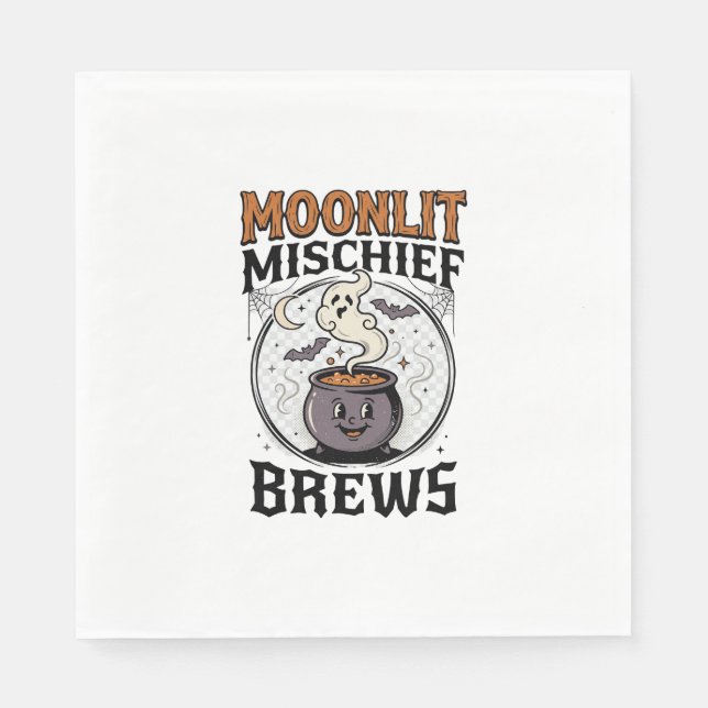 Halloween Witch Moon Mischief Napkin (Front)