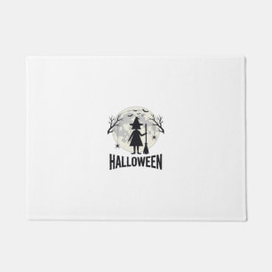Halloween Witch Moon Vintage Engraving Design_1 Doormat