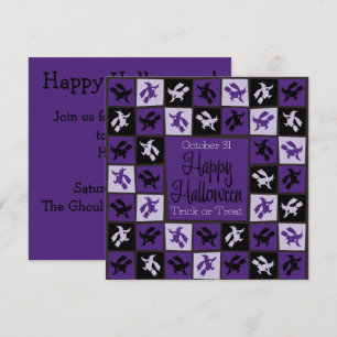 Halloween Witch mosaic Invitation