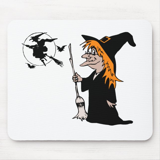 halloween witch mouse pad (Front)