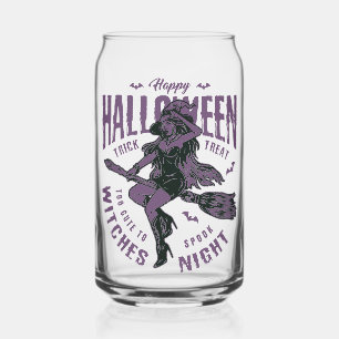 Halloween Witch Night Glass – “Too Cute to Spook”