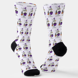 Halloween Witch Old English Sheepdog Grey 1 Cute Socks
