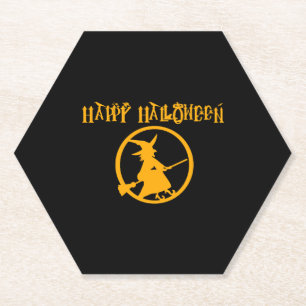 Halloween witch paper coaster
