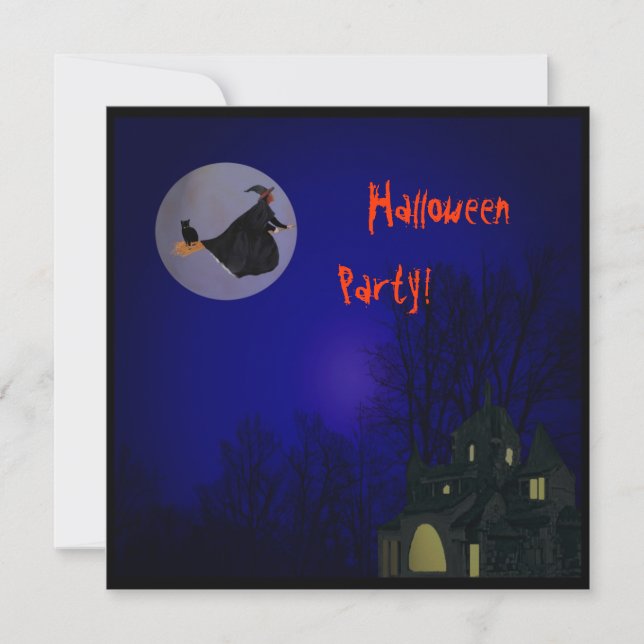 Halloween Witch Party Invitation (Front)