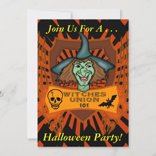 Halloween Witch Party Invitation (Front)