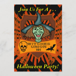Halloween Witch Party Invitation