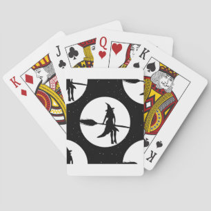 halloween witch playing cards