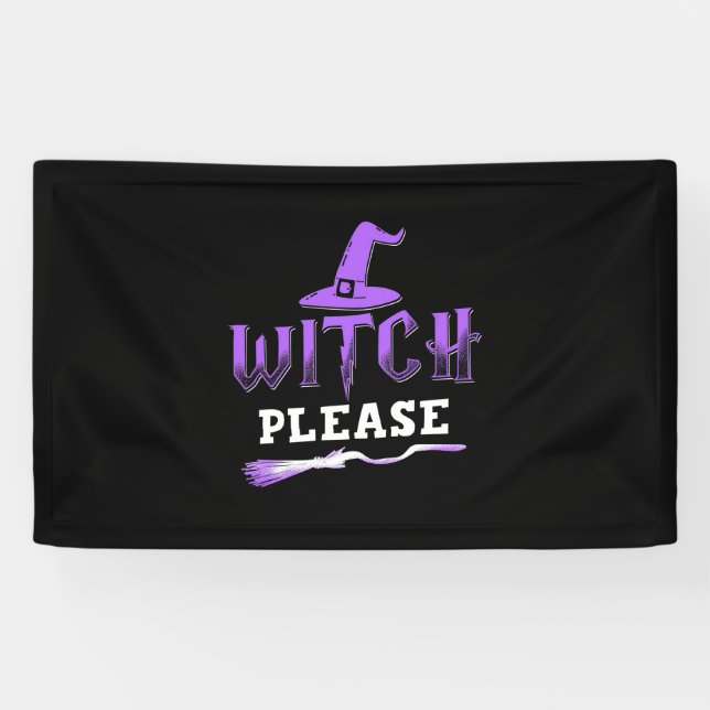 Halloween Witch Please Banner (Horizontal)