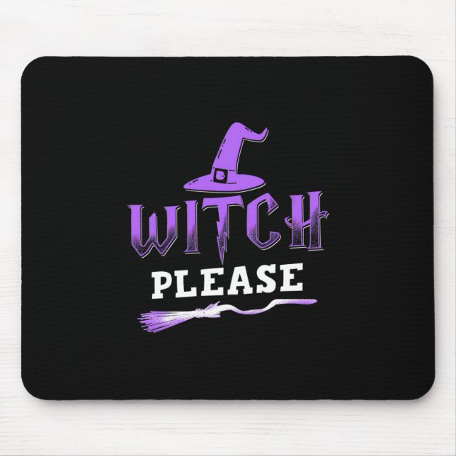 Halloween Witch Please Mouse Pad (Front)