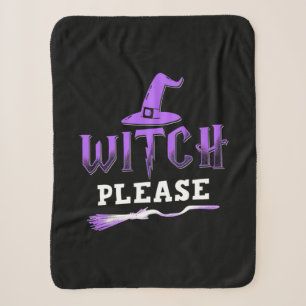 Halloween Witch Please Sherpa Blanket
