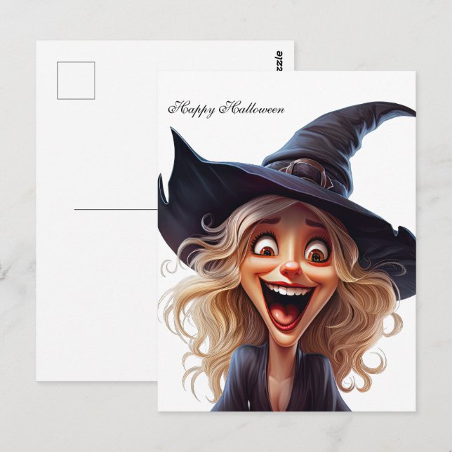 Halloween Witch  Postcard (Front/Back)