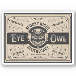 Halloween Witch Potion Apothecary Bottle Label