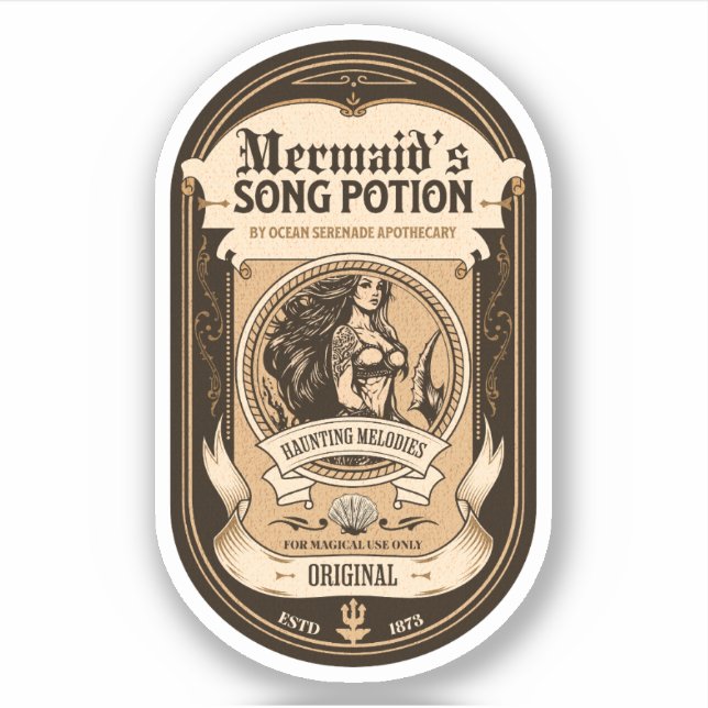 Halloween Witch Potion Apothecary Bottle Label (Front)