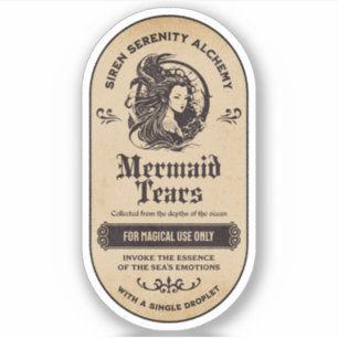 Halloween Witch Potion Apothecary Bottle Label