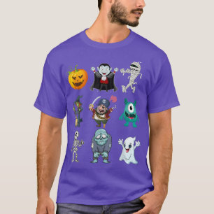 Halloween Witch Pumpkin Boo Pirate Skeleton Zombie T-Shirt