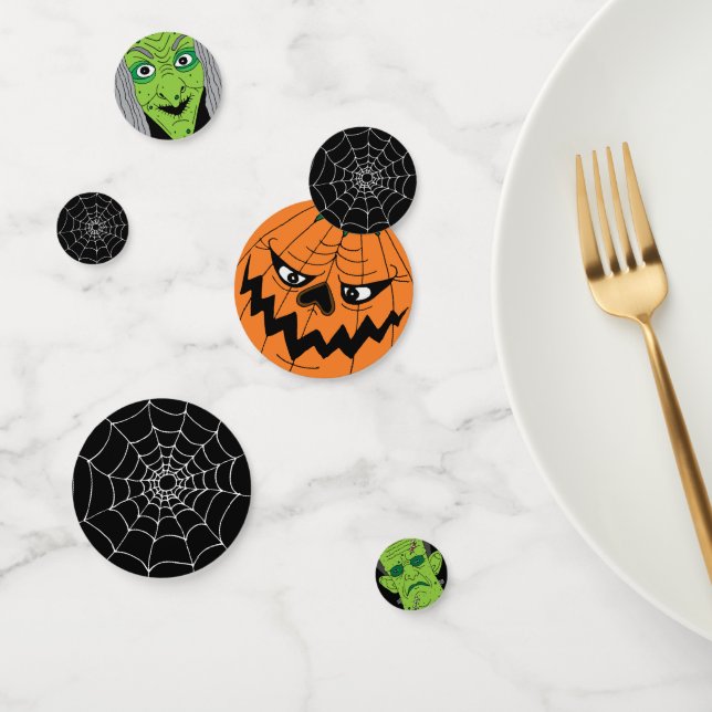 Halloween Witch Pumpkin Frankenstein Monster Confetti (Group)