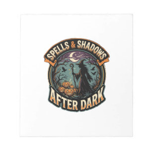 Halloween Witch Pumpkin Night Notepad