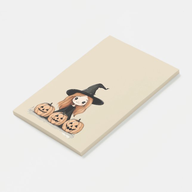 Halloween Witch Pumpkin Notes (Angled)