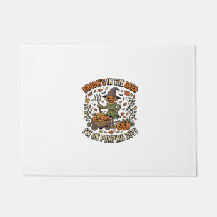 Halloween Witch Pumpkin Patch Humour Doormat