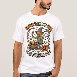 Halloween Witch Pumpkin Patch Humour T-Shirt