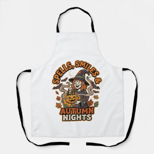 Halloween Witch Pumpkin Vibes Apron