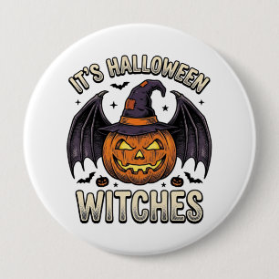 Halloween Witch Pumpkin Vintage Bat Shirt_1 10 Cm Round Badge