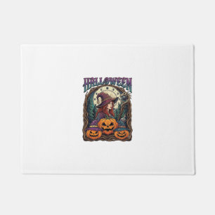 Halloween Witch Pumpkins Moon Phases_1 Doormat