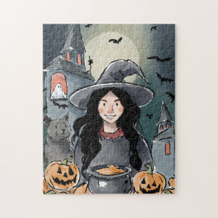 Halloween witch puzzle