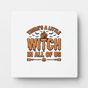Halloween Witch Quote Vintage Vector Design_1 Plaque