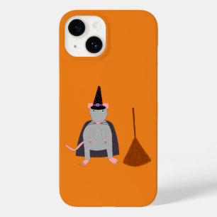 Halloween Witch Rat and Broom Case-Mate iPhone 14 Case
