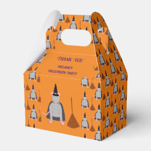 Halloween Witch Rat and Broom Custom Favour Box