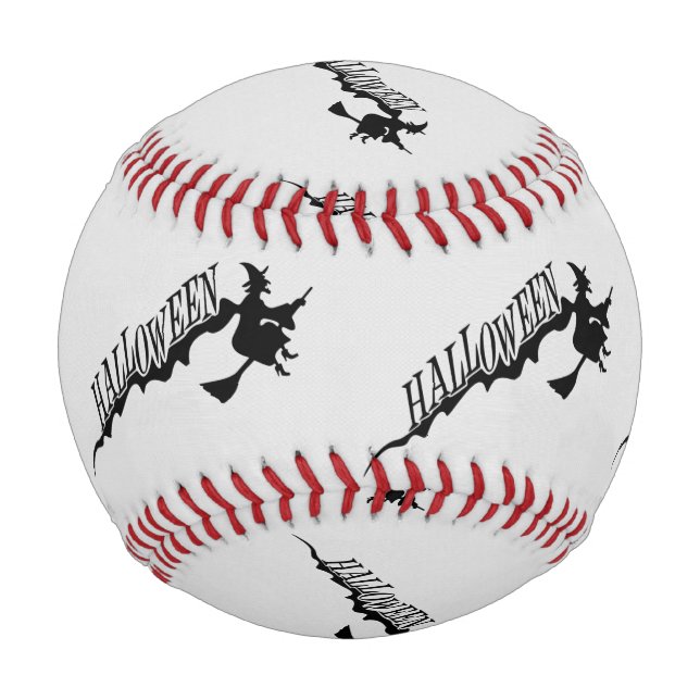 Halloween Witch Riding Broom Thunder_Cove Baseball (Front)