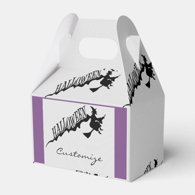 Halloween Witch Riding Broom Thunder_Cove Favour Box (Front Side)