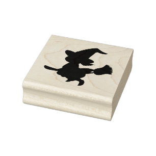 Halloween Witch Rubber Stamp